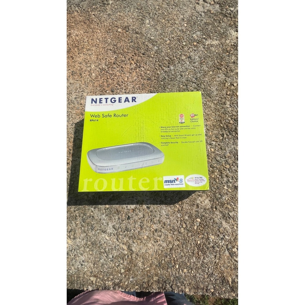 Netgear Web Safe Router Unisex OS White RP614 v2 Wired 4-Port Gateway Firewall
